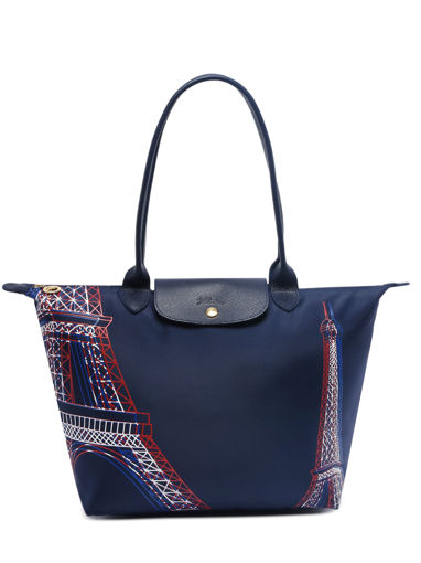 Longchamp Tarpolino Schoudertas Blauw