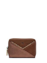Portefeuille Cuir Mila louise Marron vintage 3157NGCV