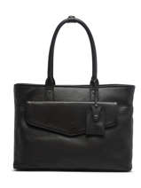 Business Tas Flandres Leder Met 15" Laptopvak Leder Etrier Zwart flandres EFLA823B