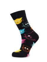 Chaussettes Happy socks Noir women MJA01-vue-porte