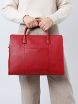 Serviette Confort Cuir Hexagona Rouge confortbus 462698-vue-porte
