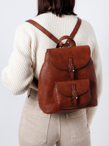 Sac  Dos Toscane Hexagona Marron toscane 579735-vue-porte