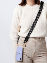 Ketting Voor Telefoonhoesje La coque francaise Zwart chaine LE265193-vue-porte
