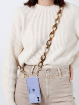 Ketting Voor Telefoonhoesje La coque francaise Beige chaine LE308316-vue-porte