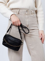 Sac Mama Xs Cuir Mila louise Noir vintage 23673XSX-vue-porte