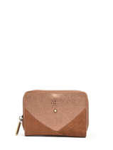 Portefeuille Roma Cuir Mila louise Marron vintage 3460VCX