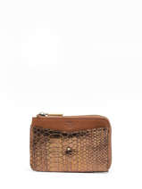 Portefeuille Macha Cuir Mila louise Marron vintage 3155KC