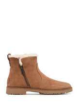 Boots Romely Zip En Cuir Ugg Marron women 1123850
