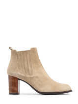 Bottines  Talon Selena En Cuir Brenda zaro Beige women 3898