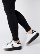 Sneakers Kapri Jellikonic Uit Leder Karl lagerfeld Wit women KL62533-vue-porte