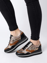 Olimpia Sneakers Uit Leder Mephisto Zwart women OLIMPI-S-vue-porte