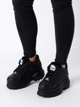 Sneakers Calf Uit Leder Buffalo Zwart women 1533229-vue-porte