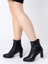 Bottines  Talon En Cuir Tamaris Noir women 29-vue-porte