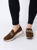 Mocassins Uit Leder Gabor Groen women 44-vue-porte