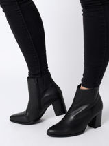 Bottines  Talon En Cuir En Cuir Gabor Noir women 57-vue-porte