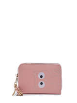 Porte-monnaie Porte-cartes Miniprix Rose animal 78SM2255