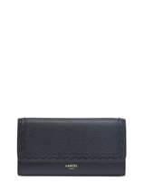 Portefeuille Cuir Cuir Lancel Noir premier flirt A10525
