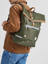 Sac  Dos 1 Compartiment + Pc 15" Faguo Vert backpack 22LU0904-vue-porte