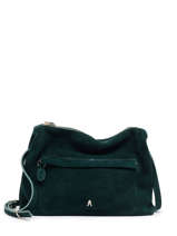 Sac Bandouli�re Daim Cuir Daim Cuir Craie Vert daim LOGIQUE
