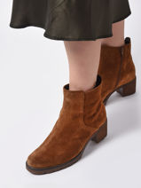 Bottines  Talon En Cuir En Cuir Gabor Marron women 43-vue-porte