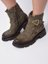 Boots En Cuir En Cuir As98 Vert women A94201-vue-porte