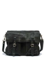 Sac Bandoulire Mini Maths Wash Cuir  Craie Noir wash WA