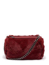 Sac Bandoulire Fur Miniprix Rouge fur R1579