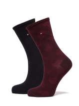 Lot De 2 Paires De Chaussettes  Tommy hilfiger Rouge socks women 71221054