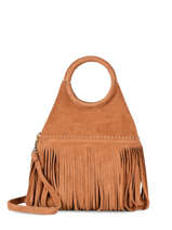 Sac  Main Velvet Cuir Milano Marron velvet VE21123