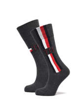 Lot De 2 Paires De Chaussettes Tommy hilfiger Gris socks men 10001492