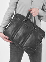 Porte Documents (main) Et Bandouli�re Arthur & aston Noir marco 3-vue-porte