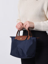 Longchamp Le pliage original Handtas Blauw-vue-porte