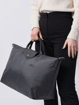 Longchamp Le pliage green Sac de voyage Gris-vue-porte