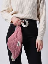 Sac Banane Olivia Hindbag Rose matelasse M-vue-porte