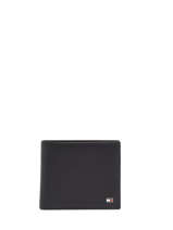 Portefeuille Leder Tommy hilfiger Zwart th horizon AM10470
