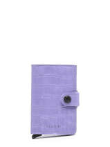 Porte-cartes Croco Cuir Secrid Violet cleo MCI