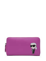 Portefeuille K Ikonik 2.0 Cuir Karl lagerfeld Rose k ikonic 2.0 230W3213
