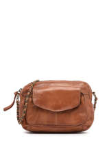 Cross Body Tas Naina Leder Pieces Oranje naina 17063358