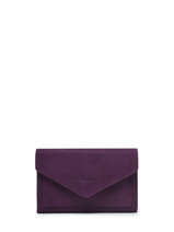 Portefeuille Etincelle Nubuck Cuir Etrier Violet etincelle nubuck EETN469