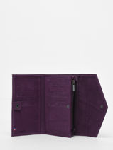 Portefeuille Cuir Etrier Violet etincelle nubuck EETN701-vue-porte