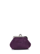 Porte-monnaie Etincelle Nubuck Cuir Etrier Violet etincelle nubuck EETN654