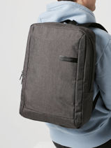Sac  Dos Business 1 Compartiment + Pc 17" Bagsmart Gris original BM301035-vue-porte