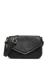 Cross Body Tas Vintage Leder Mila louise Zwart vintage 3521EX