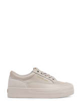 Sneakers Uit Leder Calvin klein jeans Beige women 8640GD