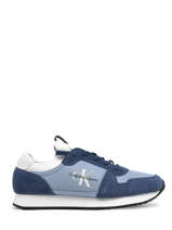 Sneakers Runner Uit Leder Calvin klein jeans Blauw men 1221810