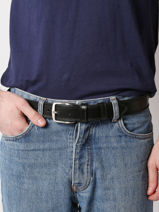 Ceinture Petit prix cuir Marron belt classic f 35-vue-porte