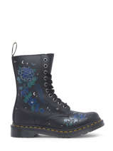 Bottines 1490 Black Mystic Garden Floral En Cuir Dr martens Noir women 27660001