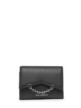 Portefeuille Cuir Karl lagerfeld Noir karl seven 225W3233