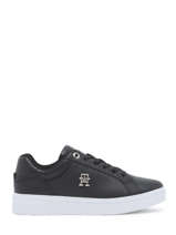 Sneakers En Cuir En Cuir Tommy hilfiger Noir women 6854BDS