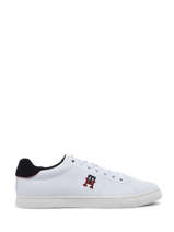 Sneakers Uit Leder Tommy hilfiger Wit men 4350YBR